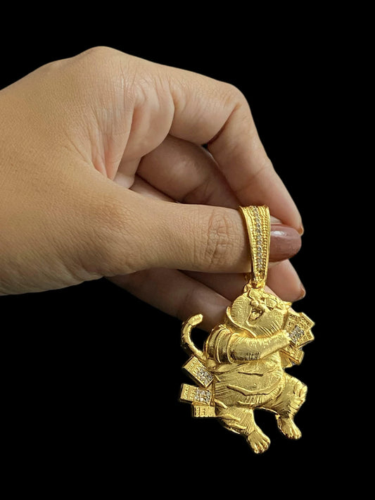 PINGENTE TIGRINHO 3D COM PEDRAS